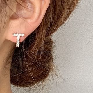 Rhinestone Lettering Ear Stud SpreePicky