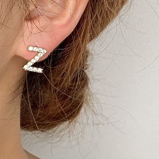 Rhinestone Lettering Ear Stud SpreePicky