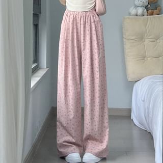 Floral High Waist Wide Leg Sweatpants SpreePicky