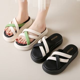 Cross Strap Platform Sandals mySite