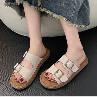 Buckled Slide Sandals mySite