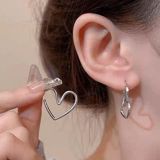 Heart Alloy Hoop Earring mySite