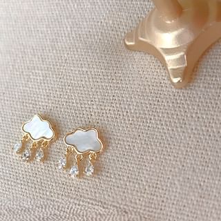 Cloud Rhinestone Drop Earring mySite