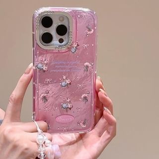 Floral Phone Case / Strap / Set - iPhone 15 Pro Max / 15 Pro / 15 Plus / 15 / 14 Pro Max / 14 Pro / 14 Plus / 14 / 13 Pro Max / 13 Pro / 13 / 13 mini / 12 Pro Max / 12 Pro / 12 / 12 mini / 11 Pro Max / 11 Pro / 11 SpreePicky