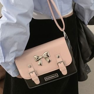 Bow Accent Buckled Satchel Bag SpreePicky