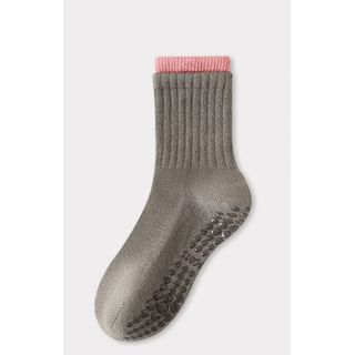 Contrast Trim Ribbed Yoga Short Socks / Set SpreePicky