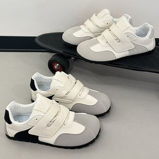 Two Tone Adhesive Flat Sneakers SpreePicky