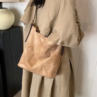 Faux Suede Bucket Bag SpreePicky