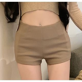 Mid Rise Hot Plain Pants FashionChic