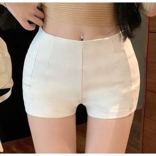 Mid Rise Hot Plain Pants FashionChic