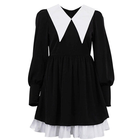 Elegant Beauty Black Collar Dress SpreePicky