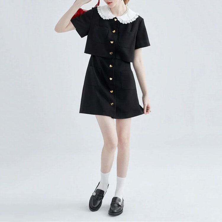 Elegant Mini Black Dress SpreePicky
