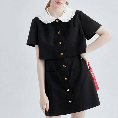 Elegant Mini Black Dress SpreePicky