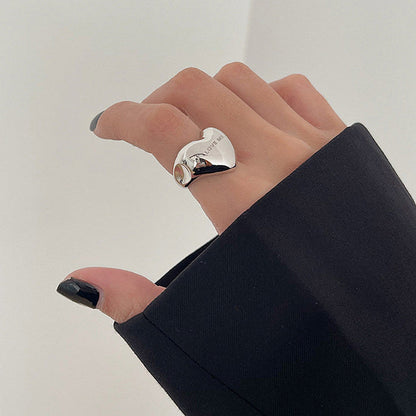 Sliver Heart Ring Boogzel Clothing