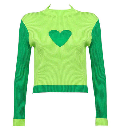 Heart Tender Knit Long-sleeve Top Boogzel Clothing