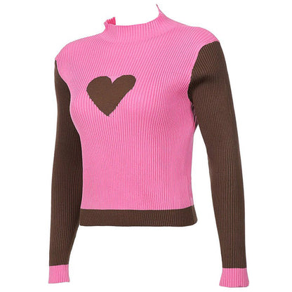 Heart Tender Knit Long-sleeve Top Boogzel Clothing