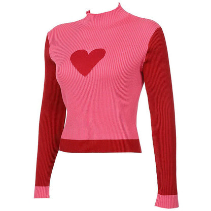 Heart Tender Knit Long-sleeve Top Boogzel Clothing