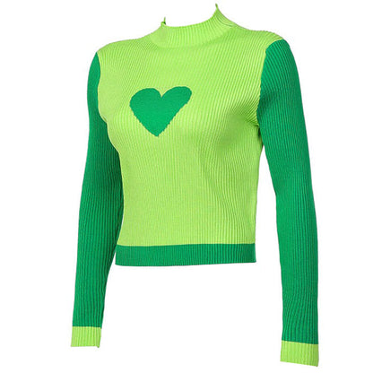 Heart Tender Knit Long-sleeve Top Boogzel Clothing