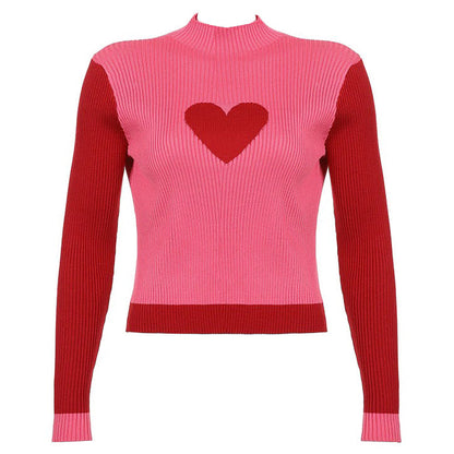 Heart Tender Knit Long-sleeve Top Boogzel Clothing