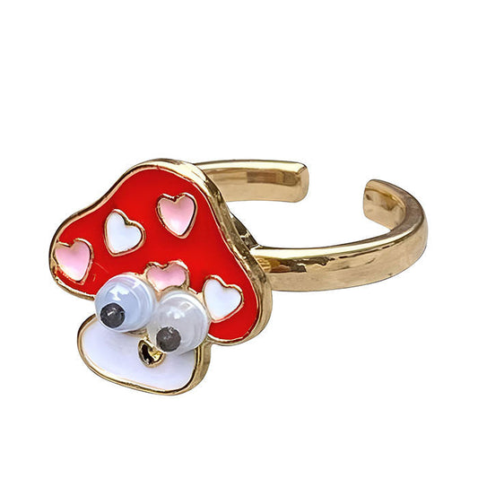 Red Mushroom Anxiety Ring Boogzel Clothing