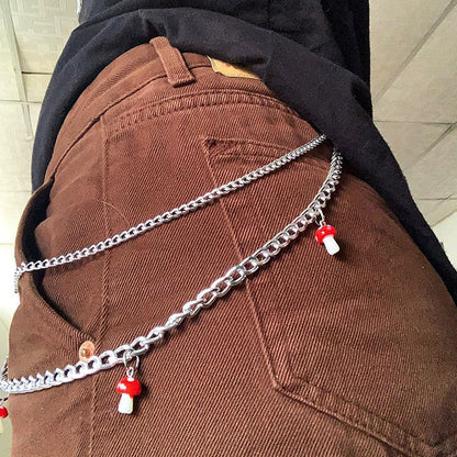 Mushroom Pant Chain Belt Boogzel Clothing