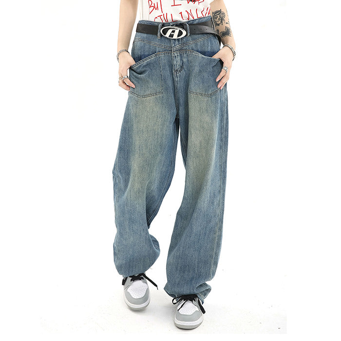 Vintage Denim Wide Jeans SpreePicky