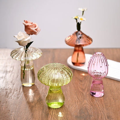 Charming Mushroom Glass Vase SpreePicky