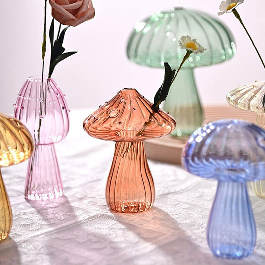 Charming Mushroom Glass Vase SpreePicky