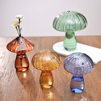 Charming Mushroom Glass Vase SpreePicky