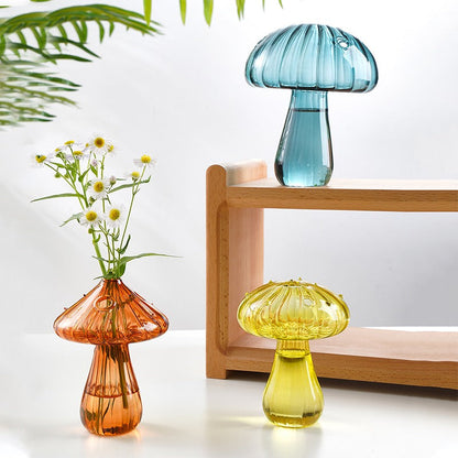 Charming Mushroom Glass Vase SpreePicky