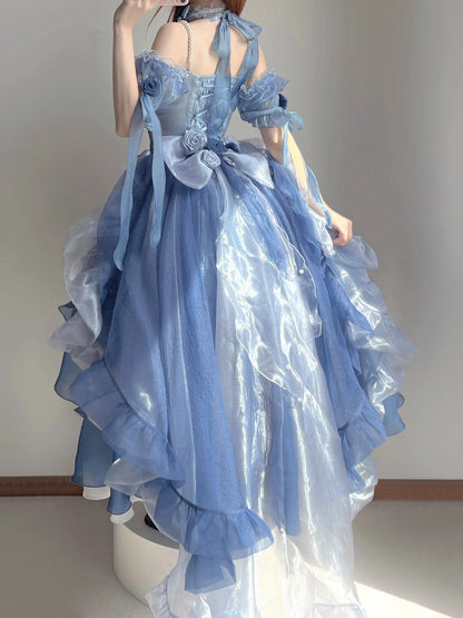 Kawaii Sea Blue Jellyfish Lovely Lolita Dress ON821 ONI