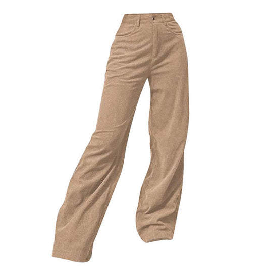 Coffee Casual Wide Cord Pants Boogzel Clothing