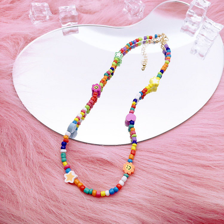 Y2K Candy Beaded Necklace Boogzel Clothing