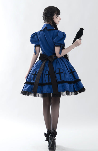 (Buyforme)Confession Balloon~Halloween Cross Lolita OP Dress   