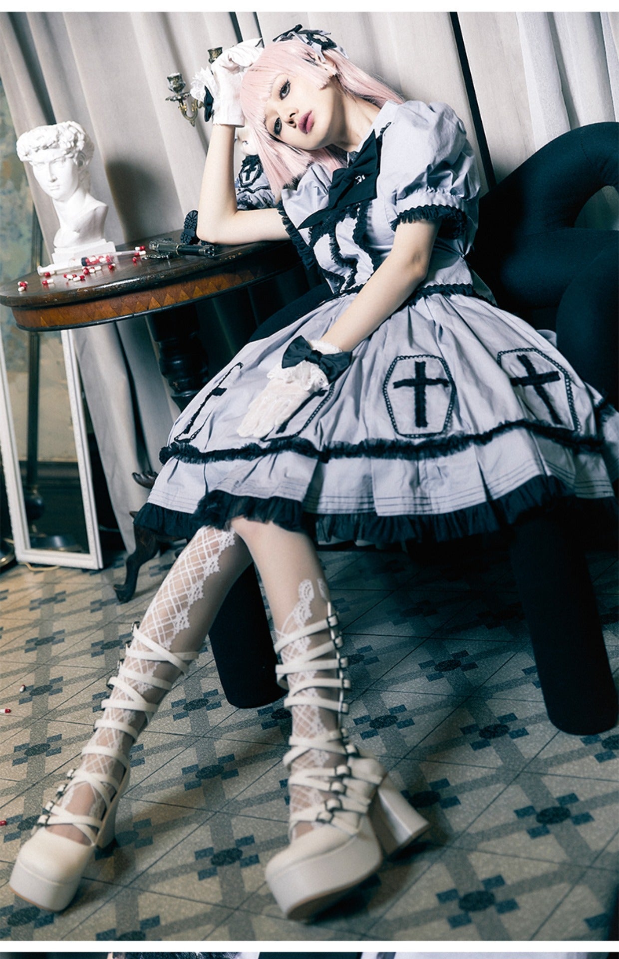 Halloween Cross Lolita Dress Confession Balloon