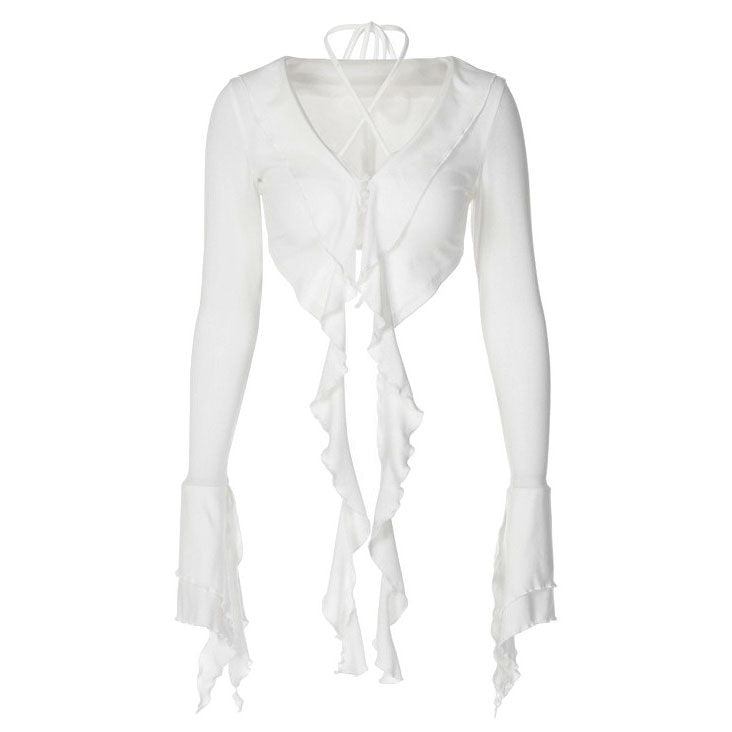 Chic Flowy Ruffle Top SpreePicky