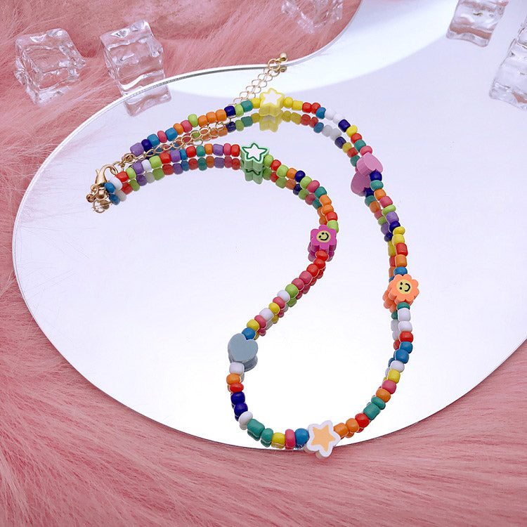 Y2K Candy Beaded Necklace Boogzel Clothing