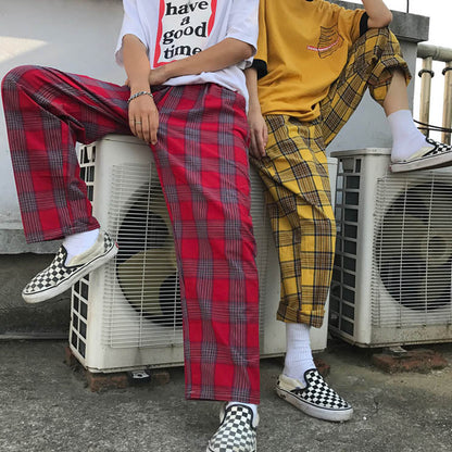 Casual Plaid Check Pants Boogzel Clothing