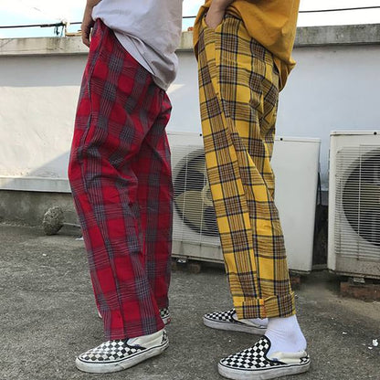 Casual Plaid Check Pants Boogzel Clothing