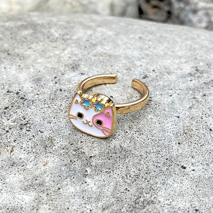 Kawaii Cat Anxiety Ring Boogzel Clothing