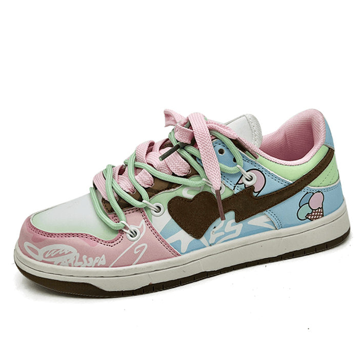 Colorful Heart Aesthetic Sneakers Boogzel Clothing