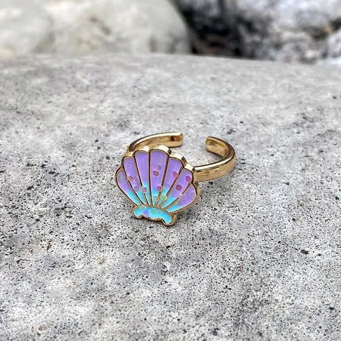 Purple Shell Anxiety Ring Boogzel Clothing