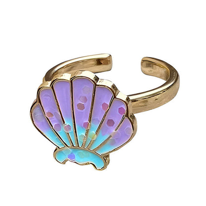 Purple Shell Anxiety Ring Boogzel Clothing