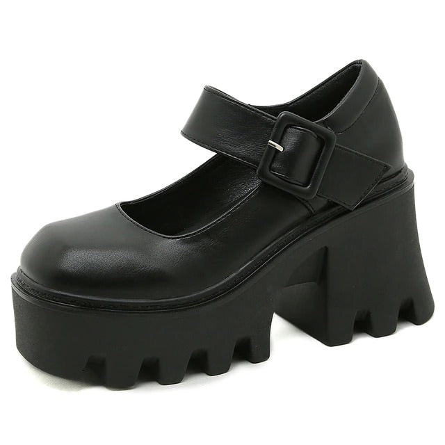 Lolita Black Platform Mary Janes Shoes Boogzel Clothing