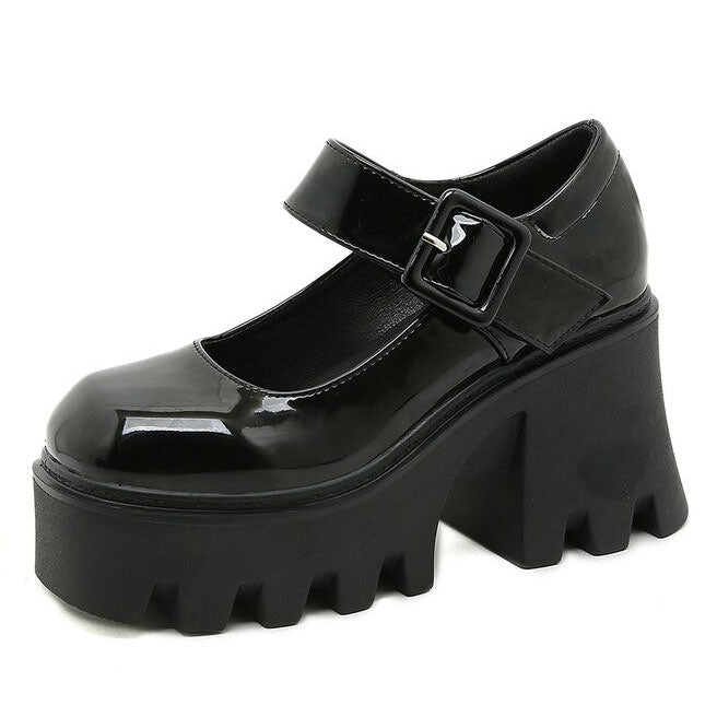 Lolita Black Platform Mary Janes Shoes Boogzel Clothing