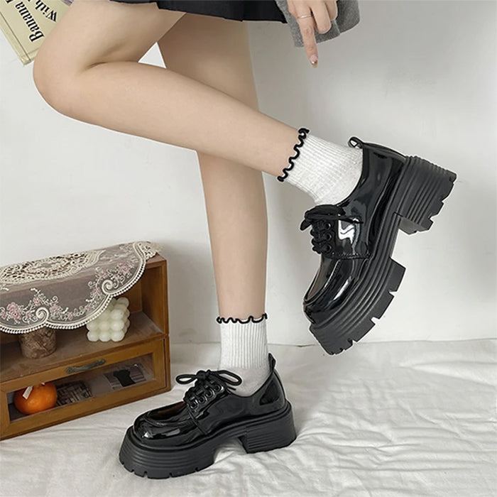 Black Platform Oxford Boots Boogzel Clothing