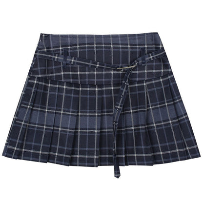 Dark Casual Plaid Skirt Boogzel Clothing