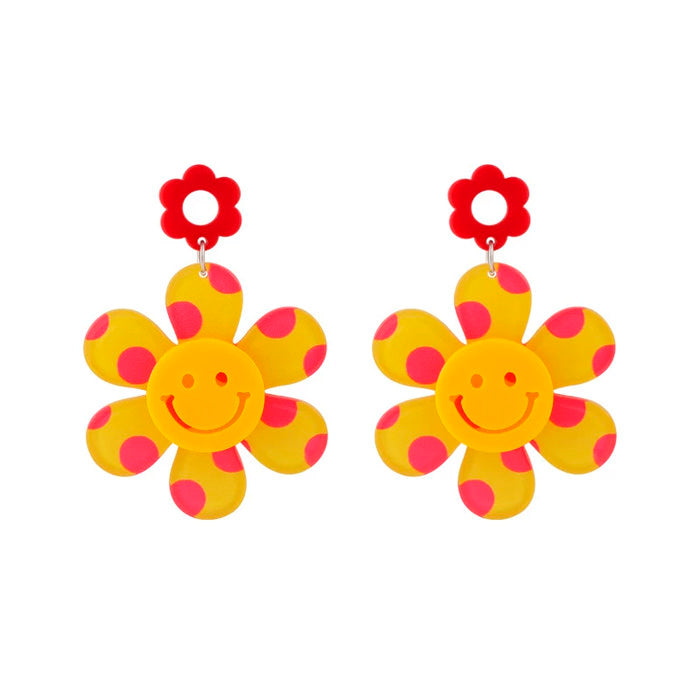 Smile Flowers Pretty Earrings Boogzel Clothing