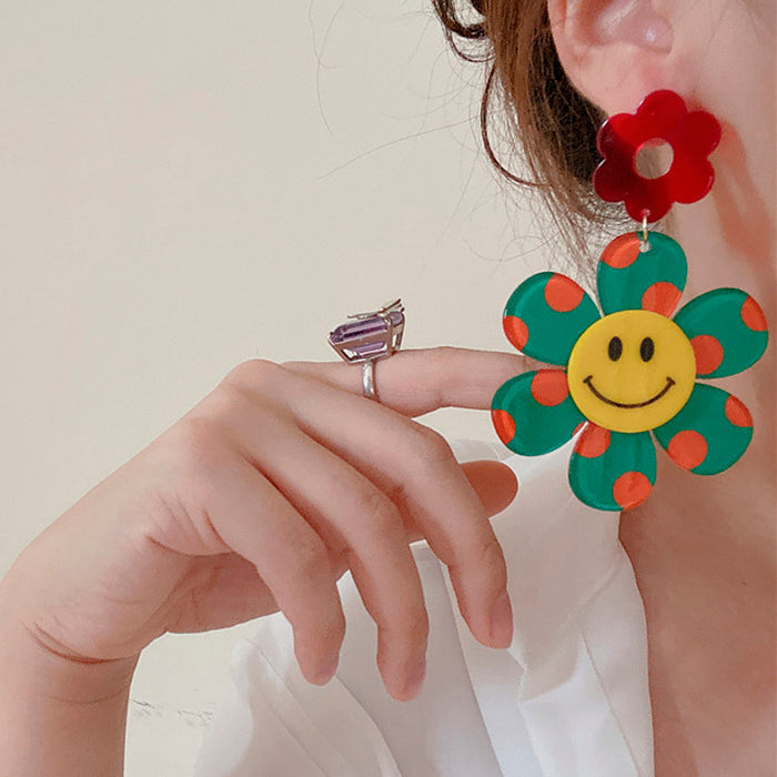 Smile Flowers Pretty Earrings Boogzel Clothing