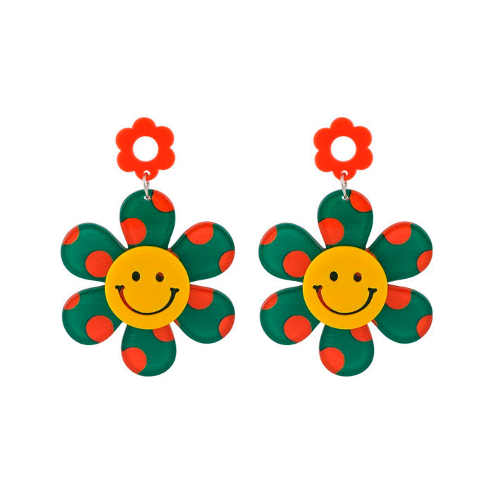 Smile Flowers Pretty Earrings Boogzel Clothing